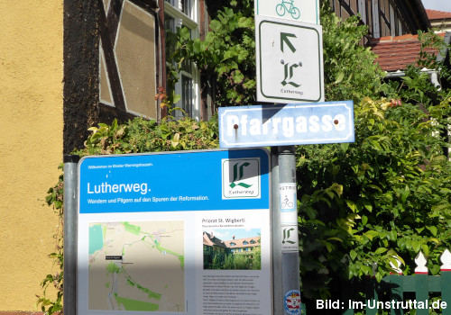 Bild: Infotafel am Radweg